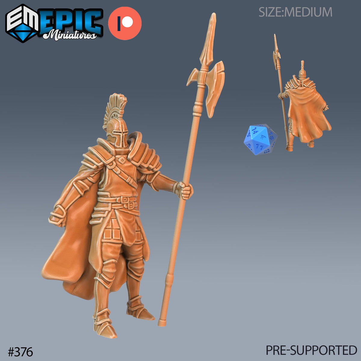 Royal Guard Watch Set of 3 DND Minis | Last Rebellion Collection | TTRPG | Waterdeep Exandria Tiamat Curse Strahd Option #376 front DND miniature  16k resin