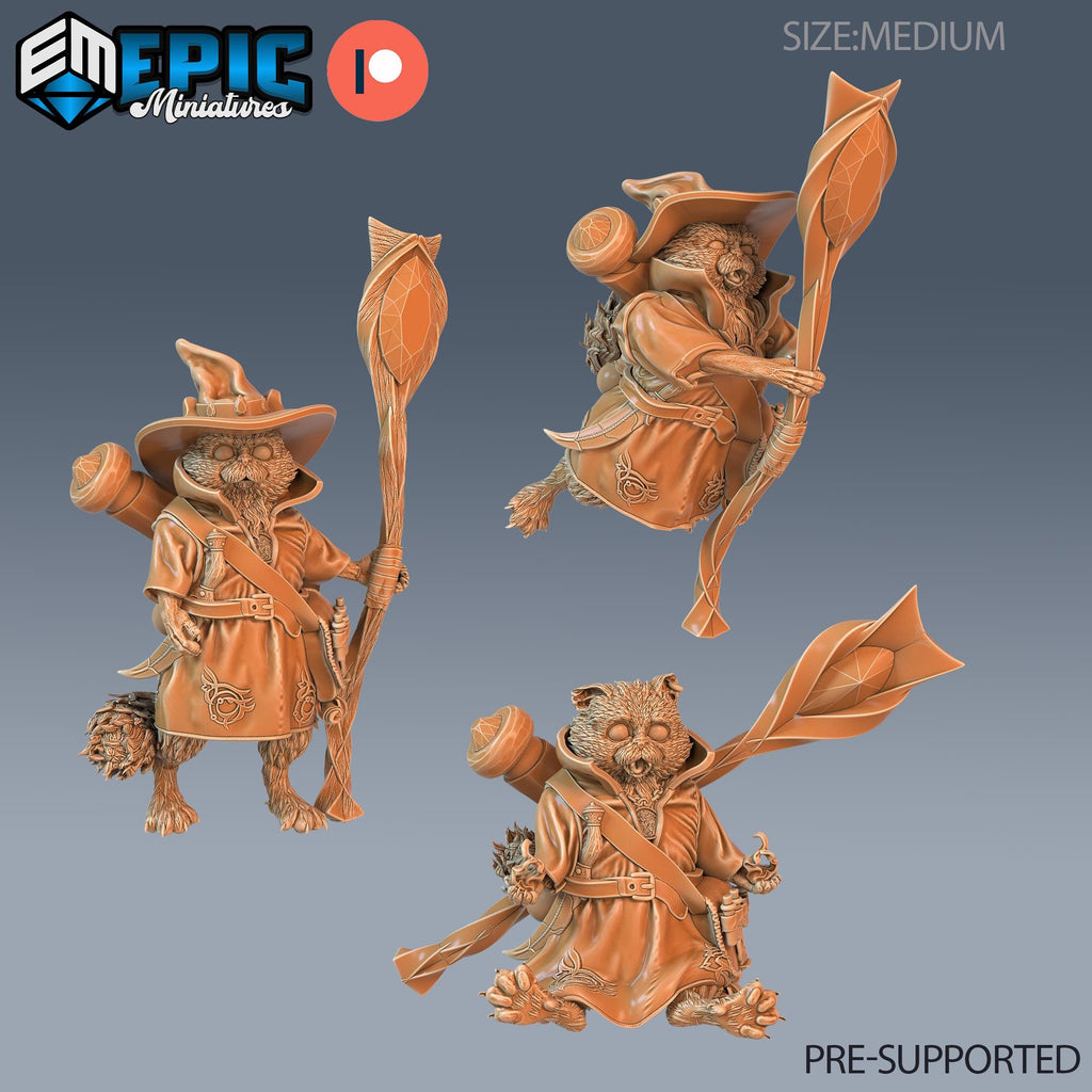 Tabaxi White Cat Set of 3 DND Minis | Last Rebellion Collection | TTRPG | Waterdeep Exandria Tiamat Curse Strahd Catfolk Magic DND miniatures group photo