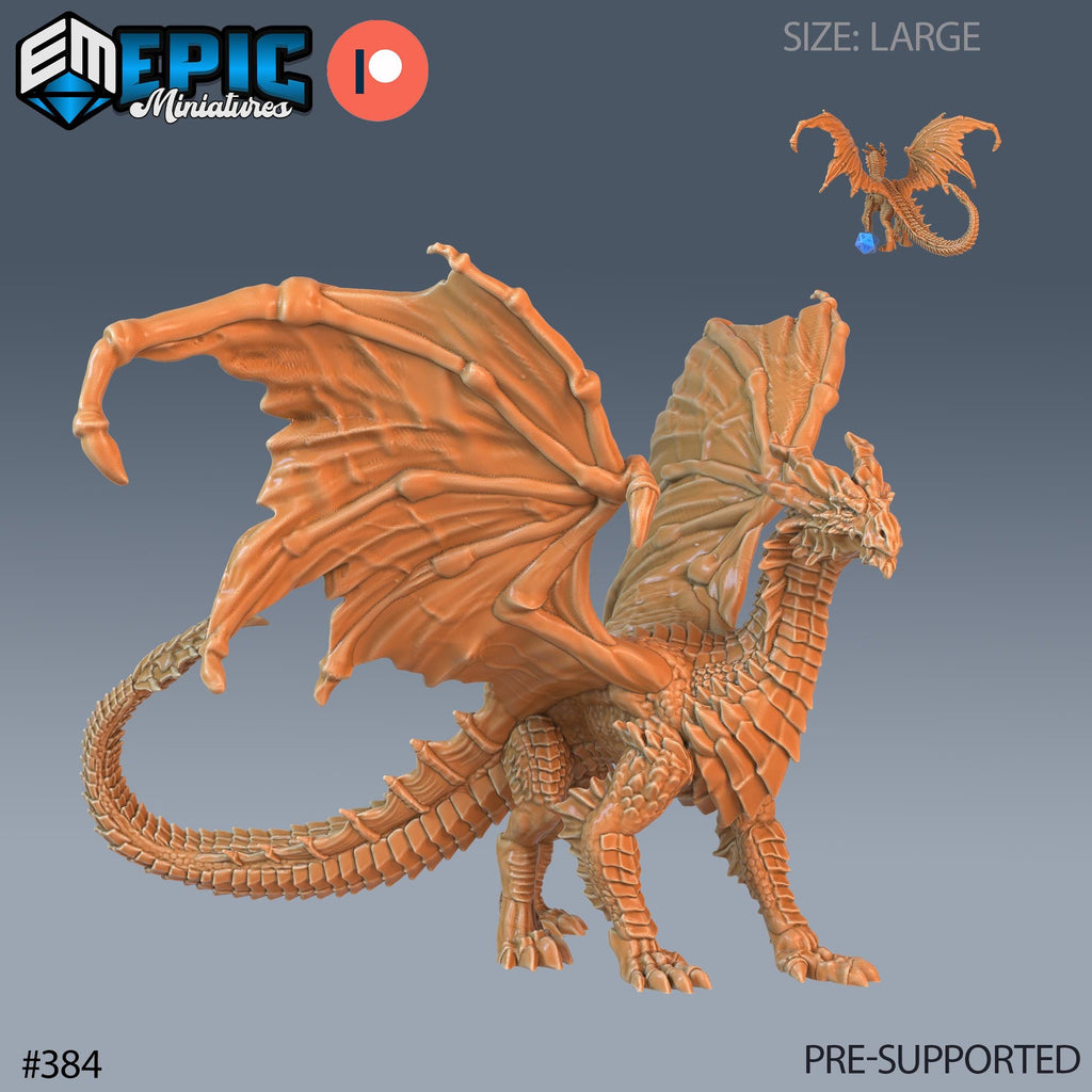 Yellow Dragon Set of 3 DND Minis | Last Rebellion Collection | TTRPG | Waterdeep Exandria Tiamat Curse Strahd Option #384 front DND miniature  16k resin