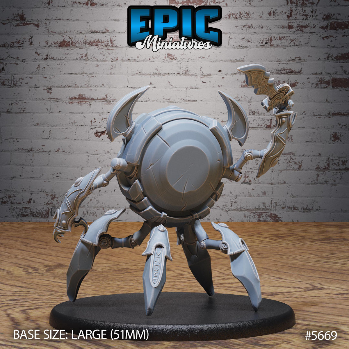 Clockwork Golem Option #5669 back DND miniature Mechanus Clockwork 16k resin