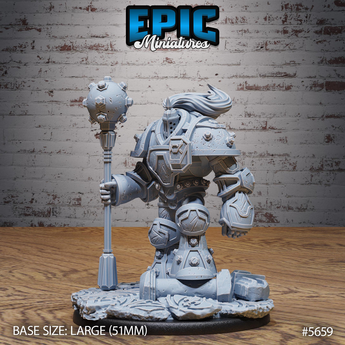 Queens Knight Option #5659 front DND miniature Mechanus Clockwork 16k resin