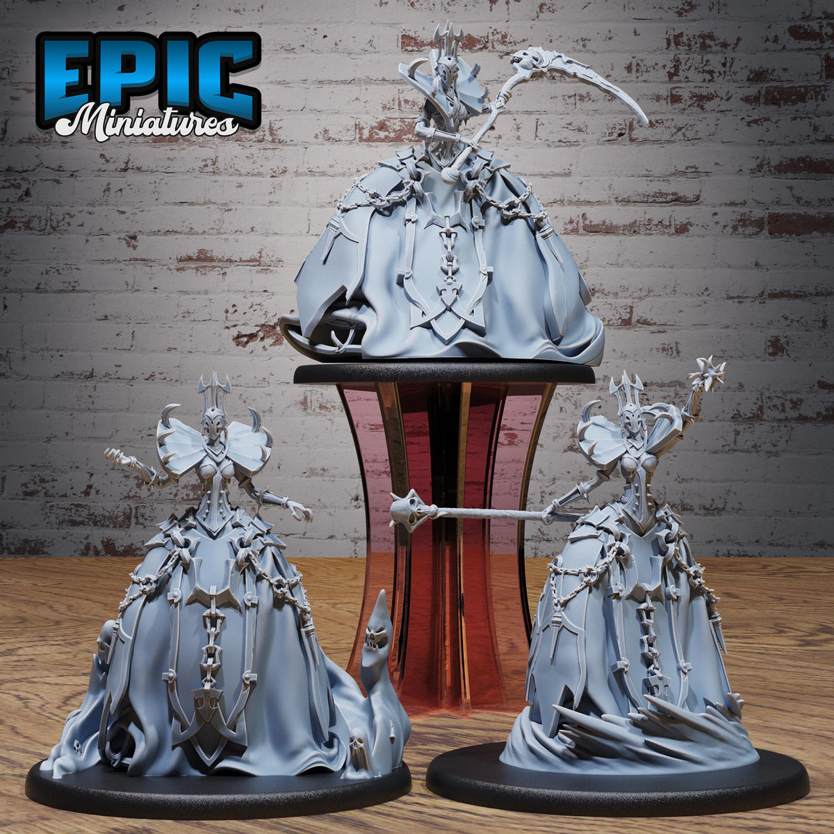 Construct Queen Set of 3 DND miniatures group photo Mechanus Clockwork