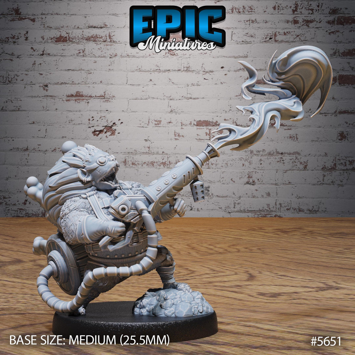 Hedgehog Arsonist Option #5651 front DND miniature Mechanus Clockwork 16k resin