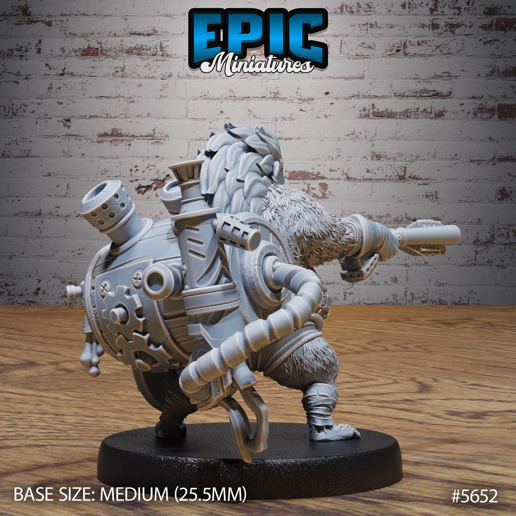 Hedgehog Arsonist Option #5652 back DND miniature Mechanus Clockwork 16k resin