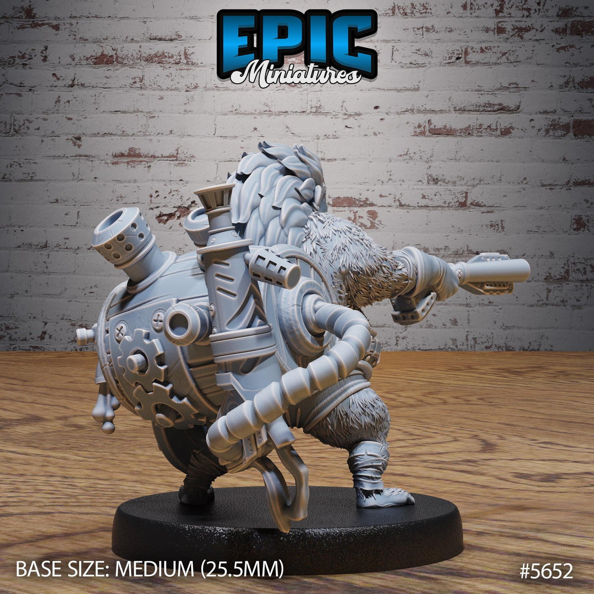 Hedgehog Arsonist Option #5652 back DND miniature Mechanus Clockwork 16k resin