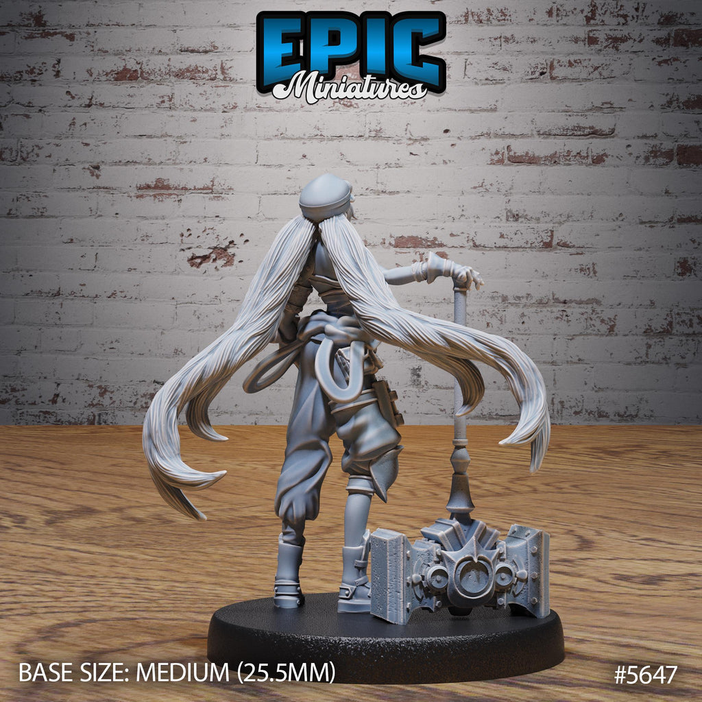 Tinkerer Bethy Option #5647 back DND miniature Mechanus Clockwork 16k resin