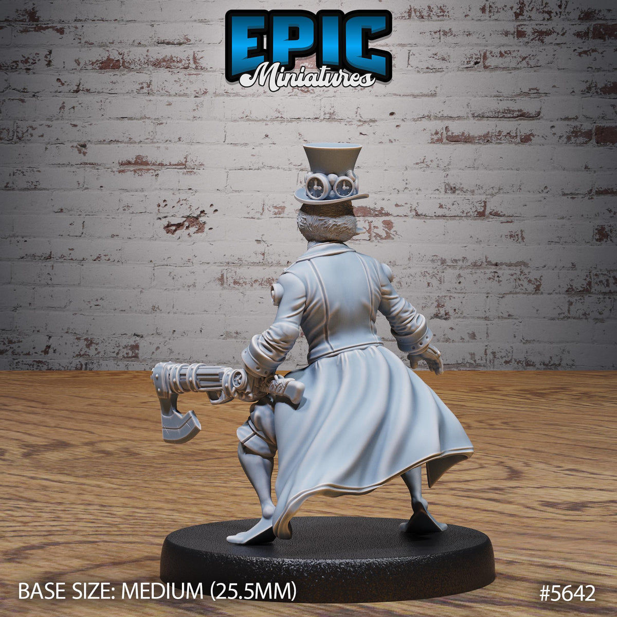 Sir Gooselot Option #5642 back DND miniature Mechanus Clockwork 16k resin