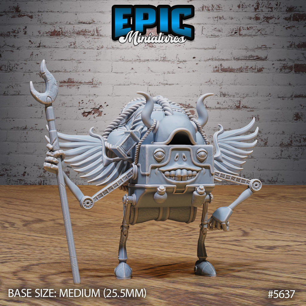 Monodrone Duodrone Tridrone Quadrone Adventurer Option #5637 front DND miniature Mechanus Clockwork 16k resin