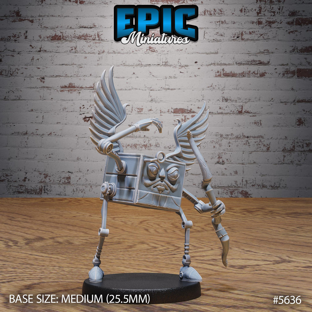 Monodrone Duodrone Tridrone Quadrone Adventurer Option #5636 front DND miniature Mechanus Clockwork 16k resin