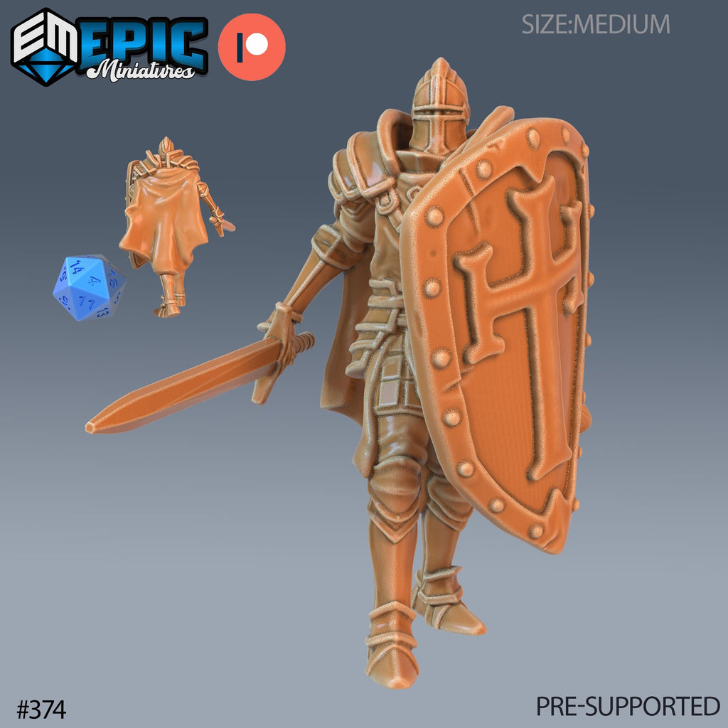 Royal Guard Sword Set of 3 DND Minis | Last Rebellion Collection | TTRPG | Waterdeep Exandria Tiamat Curse Strahd Option #374 front DND miniature  16k resin