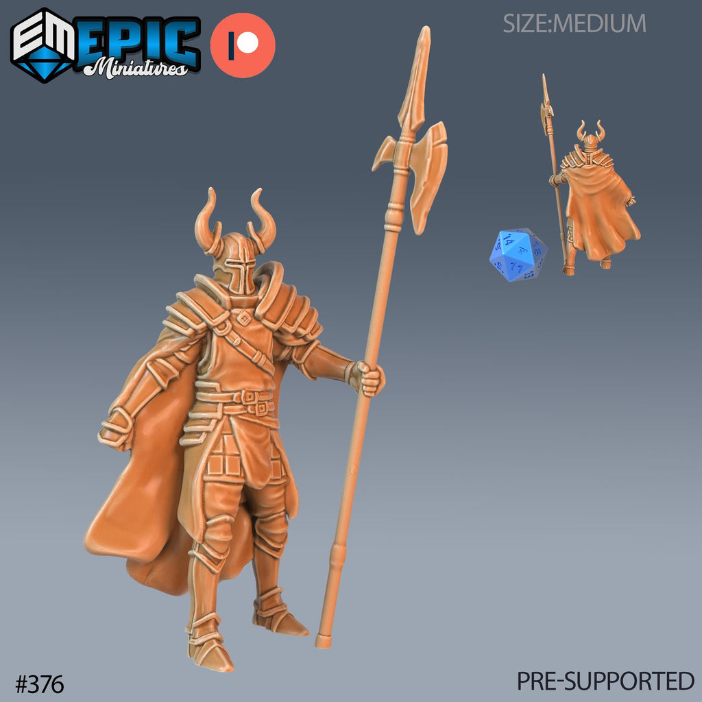 Royal Guard Watch Set of 3 DND Minis | Last Rebellion Collection | TTRPG | Waterdeep Exandria Tiamat Curse Strahd Option #376 (3) front DND miniature  16k resin