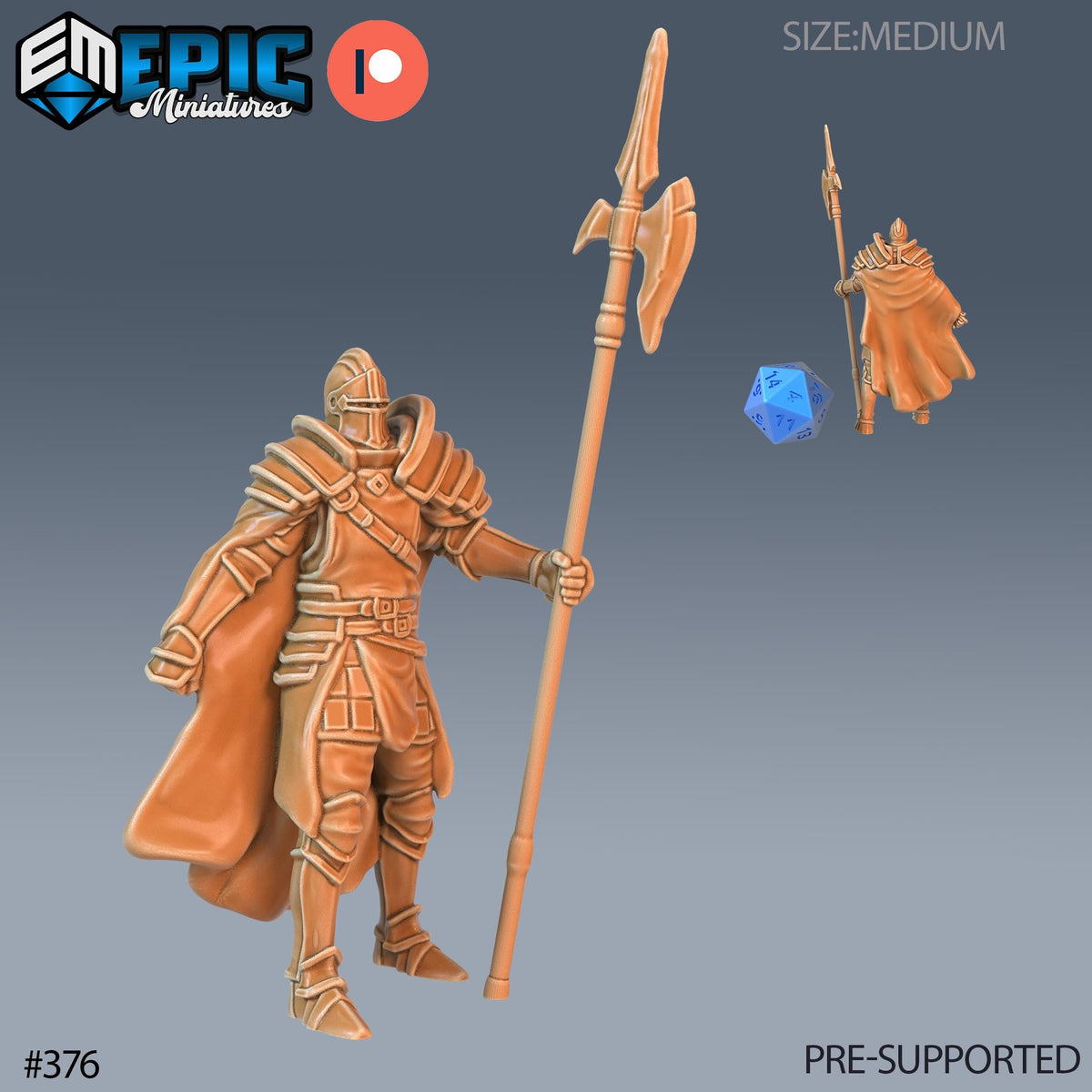 Royal Guard Watch Set of 3 DND Minis | Last Rebellion Collection | TTRPG | Waterdeep Exandria Tiamat Curse Strahd Option #376 (2) front DND miniature  16k resin
