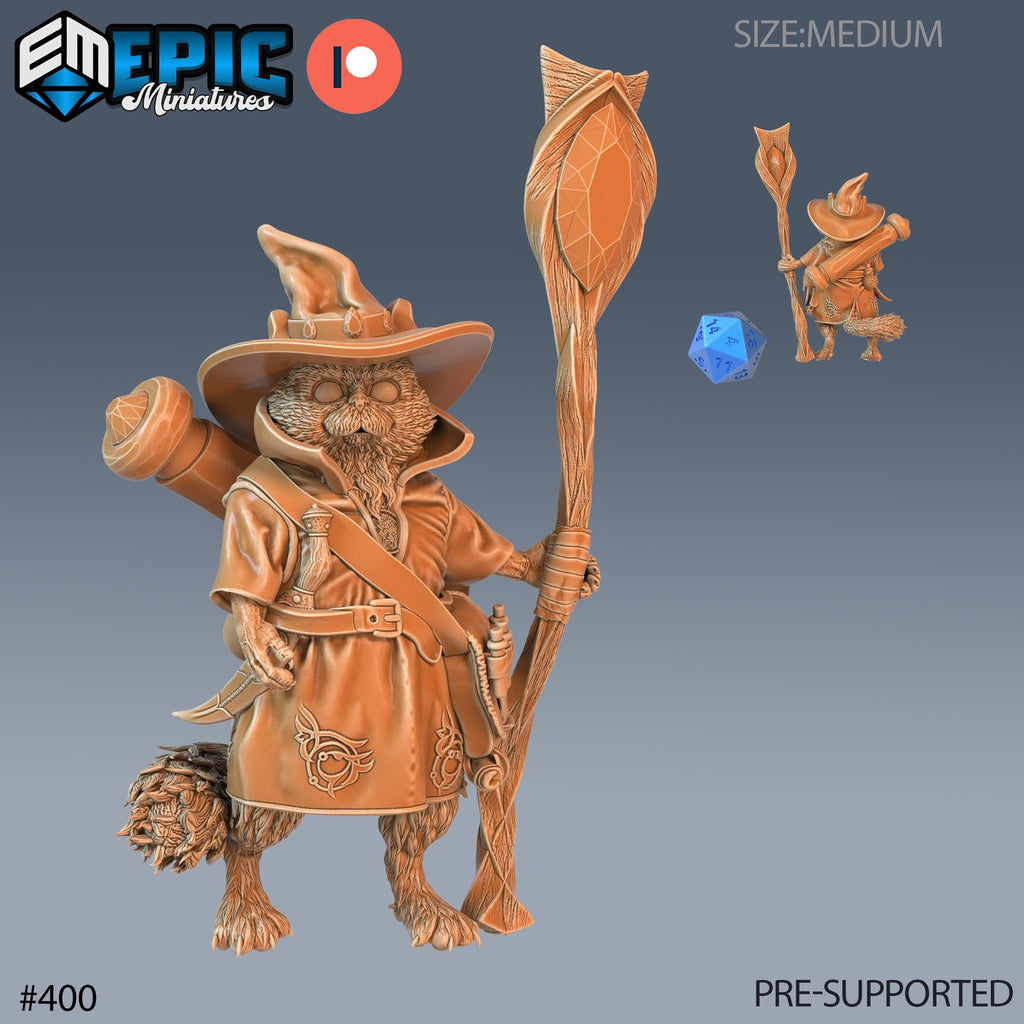 Tabaxi White Cat Set of 3 DND Minis | Last Rebellion Collection | TTRPG | Waterdeep Exandria Tiamat Curse Strahd Catfolk Magic Option #400 front DND miniature  16k resin