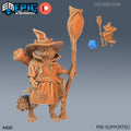 Tabaxi White Cat Set of 3 DND Minis | Last Rebellion Collection | TTRPG | Waterdeep Exandria Tiamat Curse Strahd Catfolk Magic Option #400 front DND miniature  16k resin