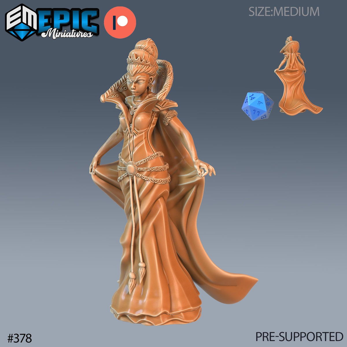 Vicious Queen Set of 3 DND Minis | Last Rebellion Collection | TTRPG | Waterdeep Exandria Tiamat Curse Strahd Throne Option #378 front DND miniature  16k resin