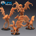 Yellow Dragon Set of 3 DND Minis | Last Rebellion Collection | TTRPG | Waterdeep Exandria Tiamat Curse Strahd DND miniatures group photo