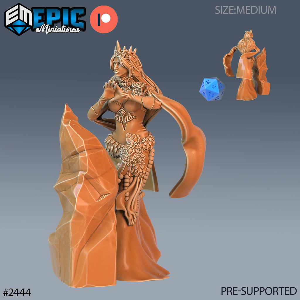 Ice Sorceress Option #2444 front DND miniature Ancient Cold 16k resin