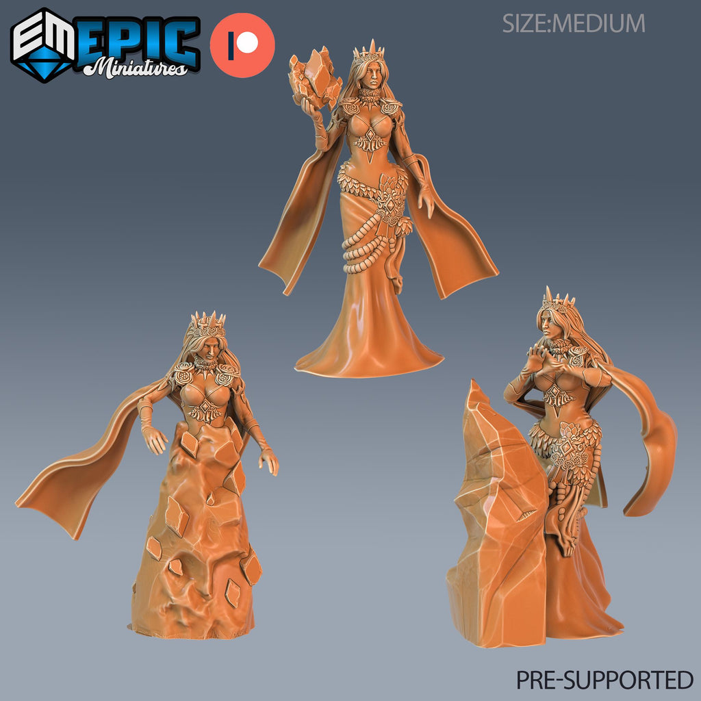 Ice Sorceress Set of 3 DND miniatures group photo Ancient Cold