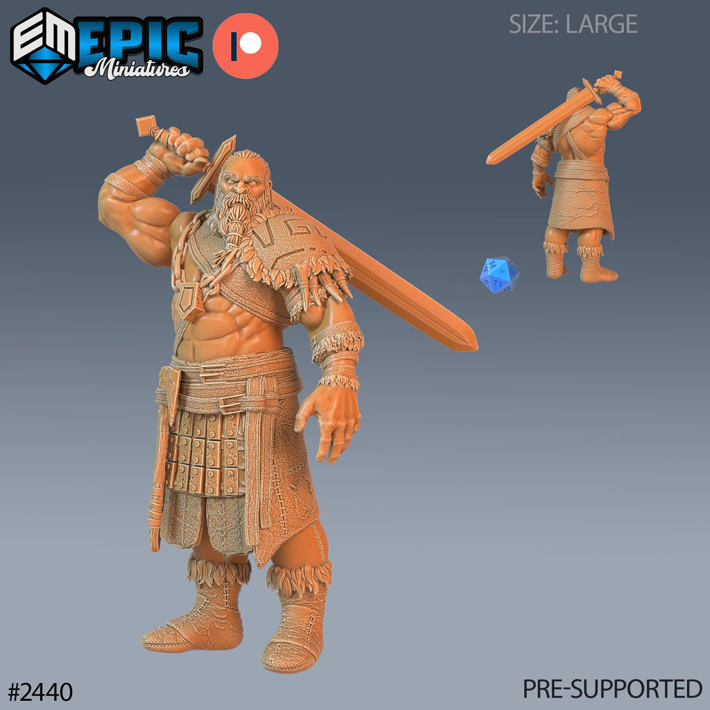Half Frost Giant Option #2440 front DND miniature Ancient Cold 16k resin