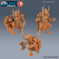 Wooly Minotaur Paladin Set of 3 DND miniatures group photo Ancient Cold