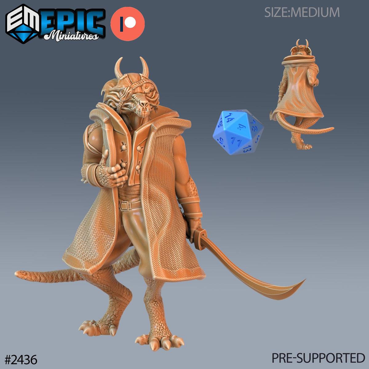 Winter Kobold Option #2436 front DND miniature Ancient Cold 16k resin