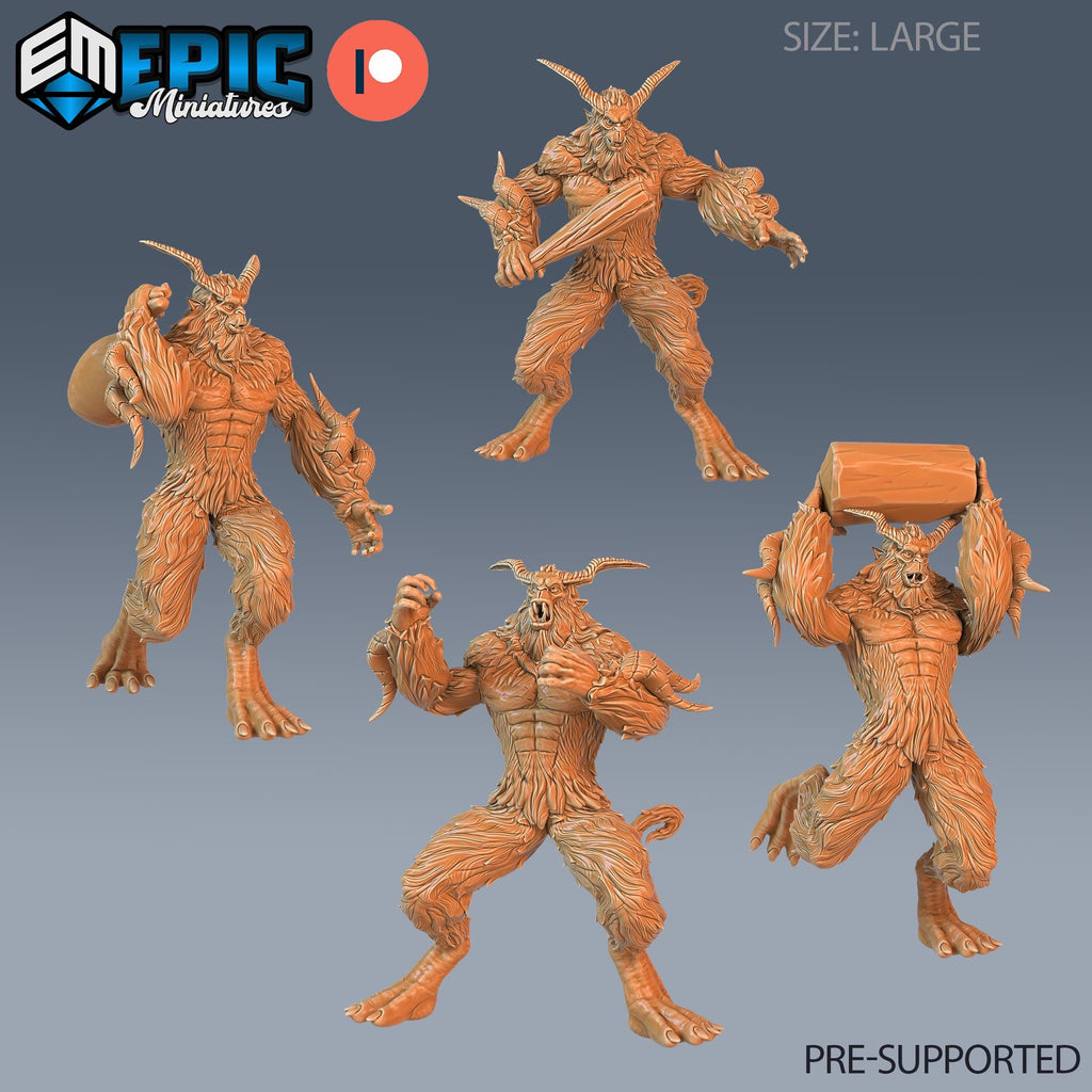 Big Foot Yeti Set of 4 DND miniatures group photo Ancient Cold