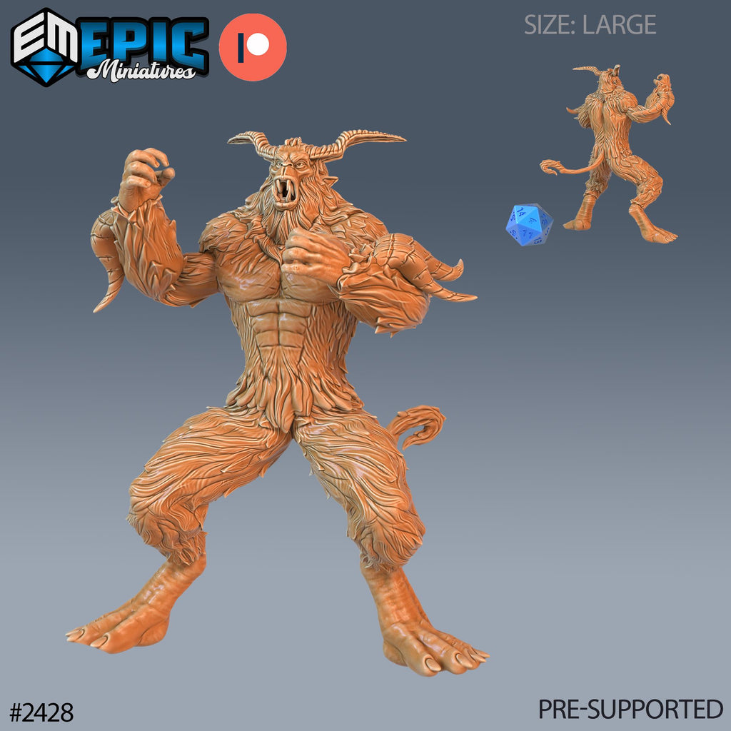 Big Foot Yeti Option #2428 front DND miniature Ancient Cold 16k resin