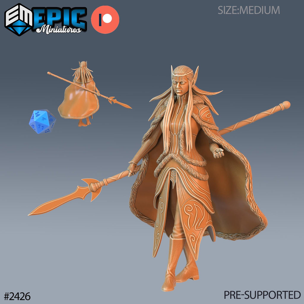 Fey Elf Winter Option #2426 front DND miniature Ancient Cold 16k resin