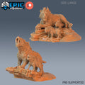 Sabertooth Tiger Set of 2 DND miniatures group photo Ancient Cold