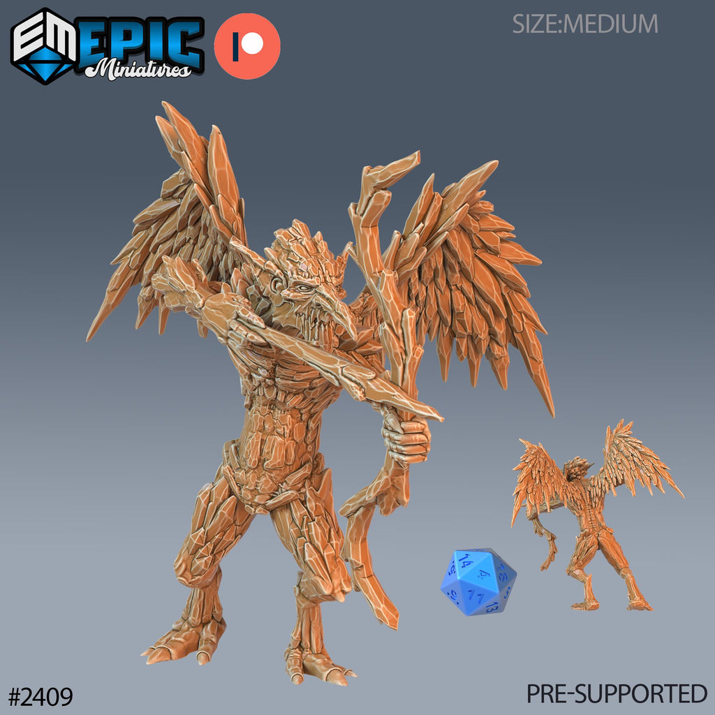 Ice Mephit Option #2409 front DND miniature Ancient Cold 16k resin