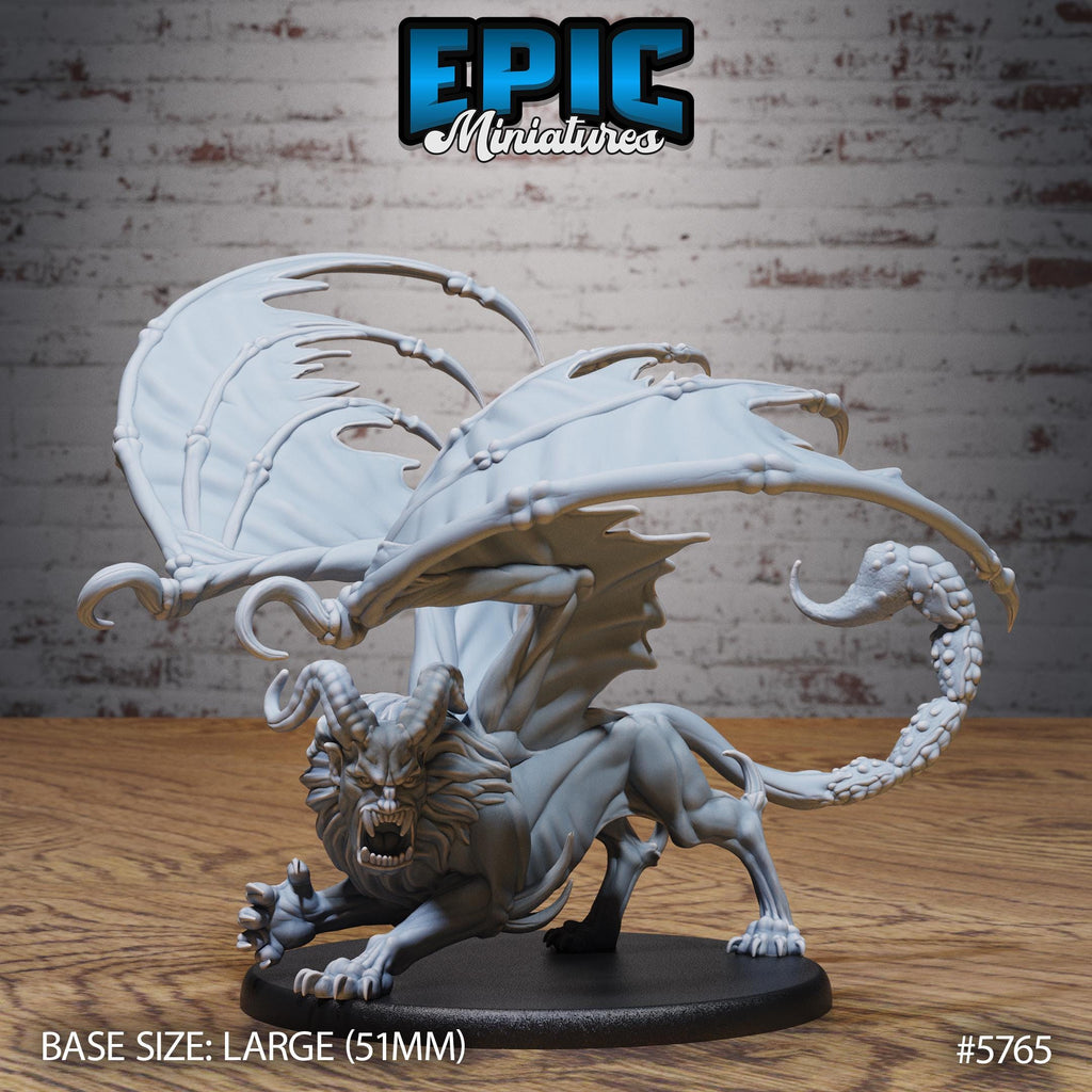 Manticore Classic Option #5765 front DND miniature Cultist Circle 16k resin
