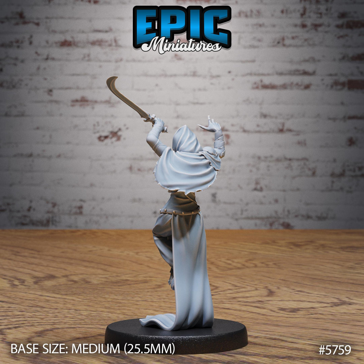 Death Assassin Option #5759 back DND miniature Cultist Circle 16k resin