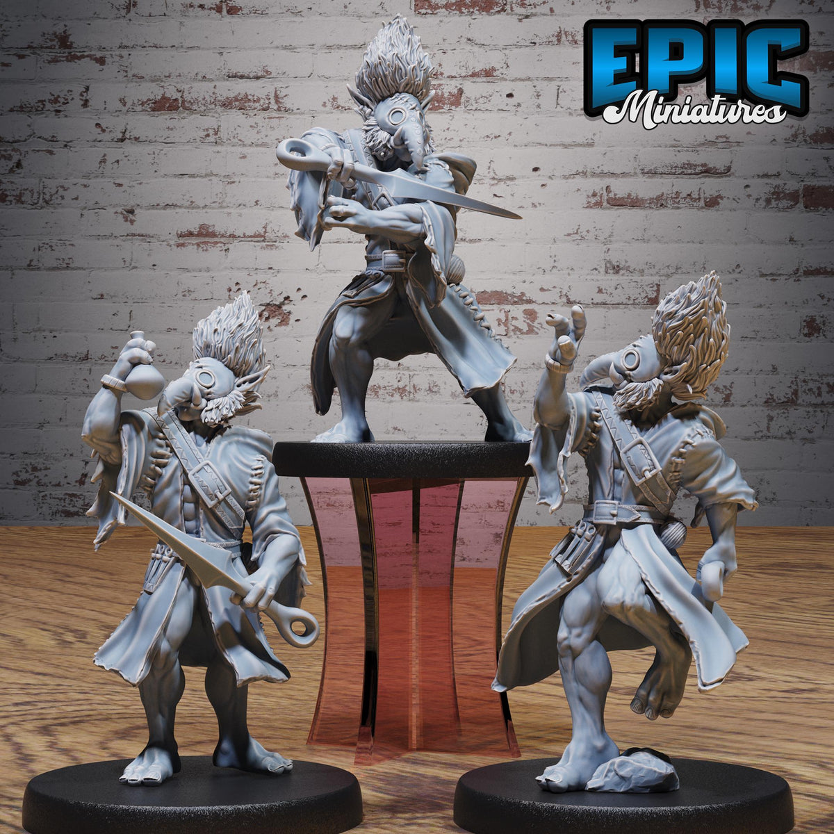 Stitch Doctor Set of 3 DND miniatures group photo Cultist Circle