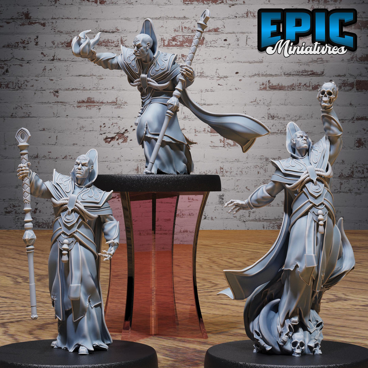 All-Seeing Eye Mage Set of 3 DND miniatures group photo Cultist Circle