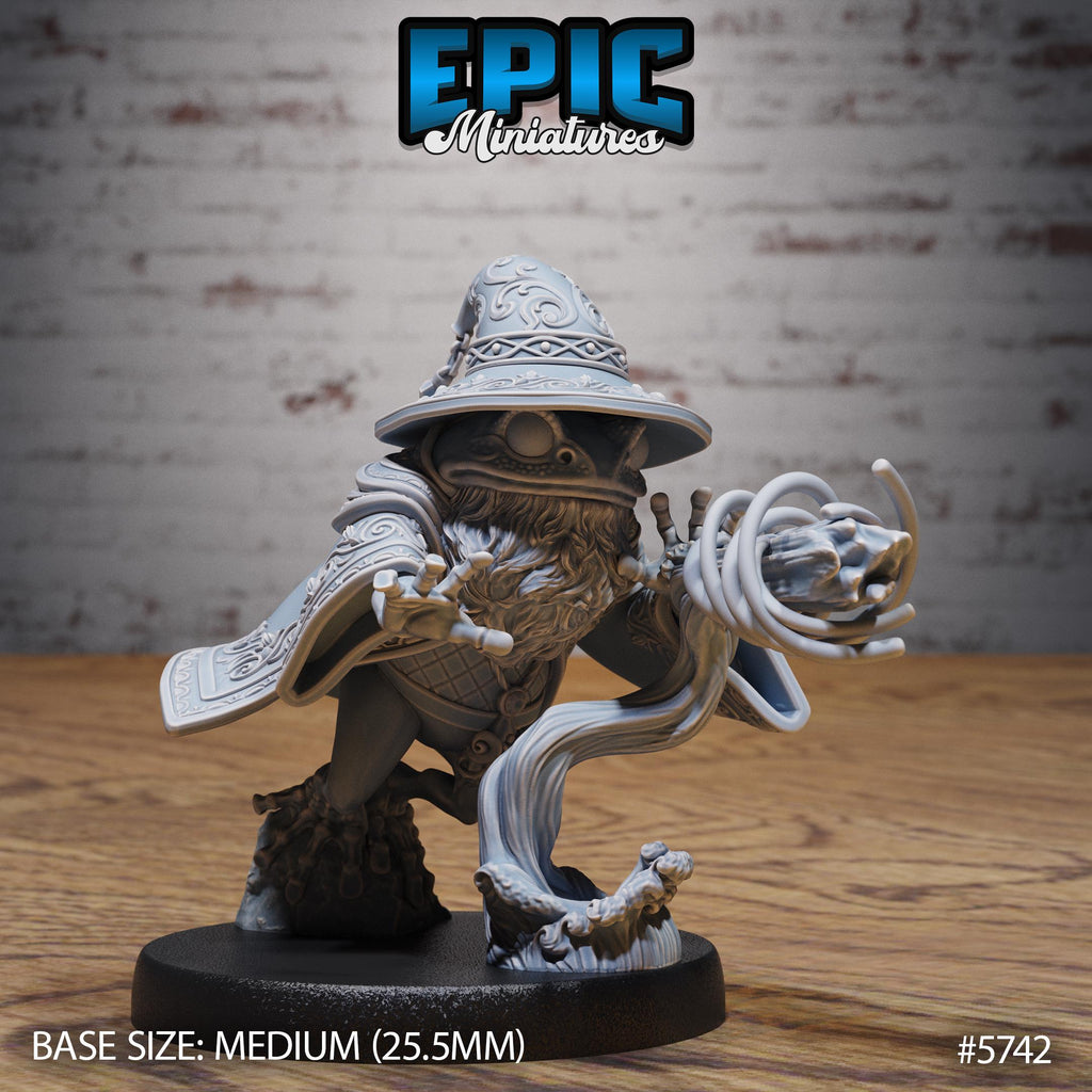Frog Wizard Option #5741 back DND miniature Cultist Circle 16k resin