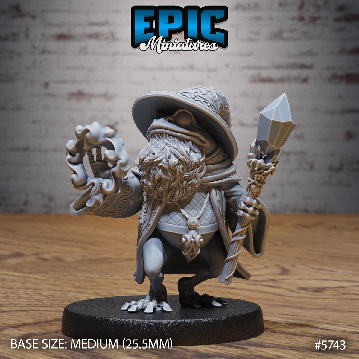 Frog Wizard Option #5742 back DND miniature Cultist Circle 16k resin