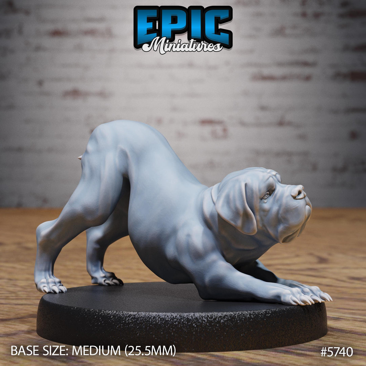Mastiff War Dog Mount Option #5740 front DND miniature Cultist Circle 16k resin