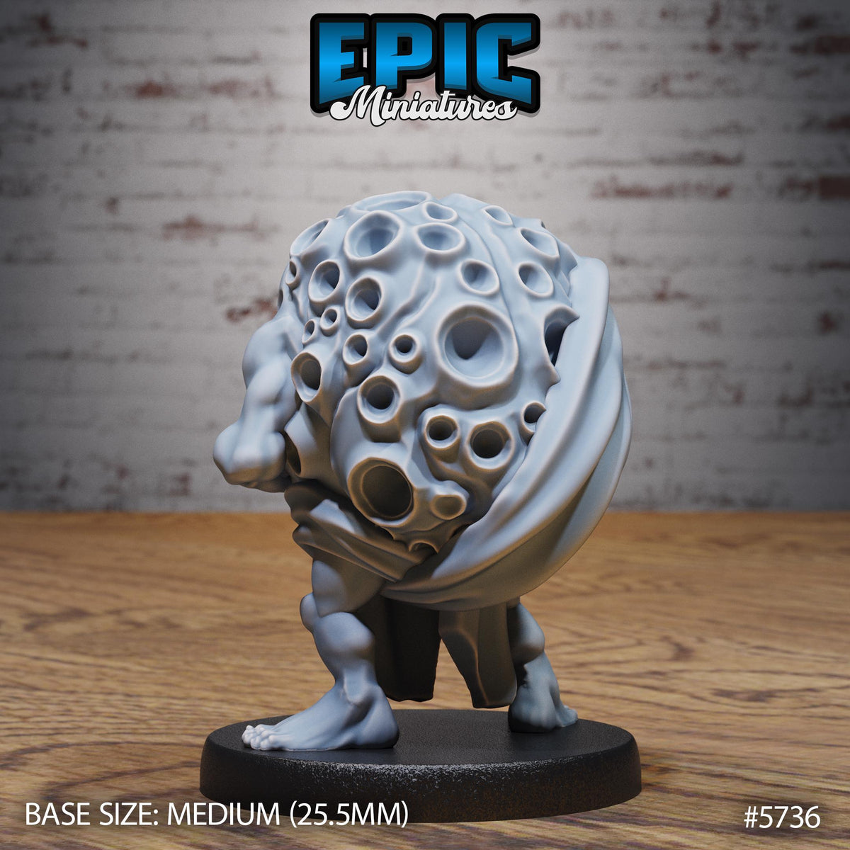 Cult Flesh Experiment Servant Option #5736 back DND miniature Cultist Circle 16k resin
