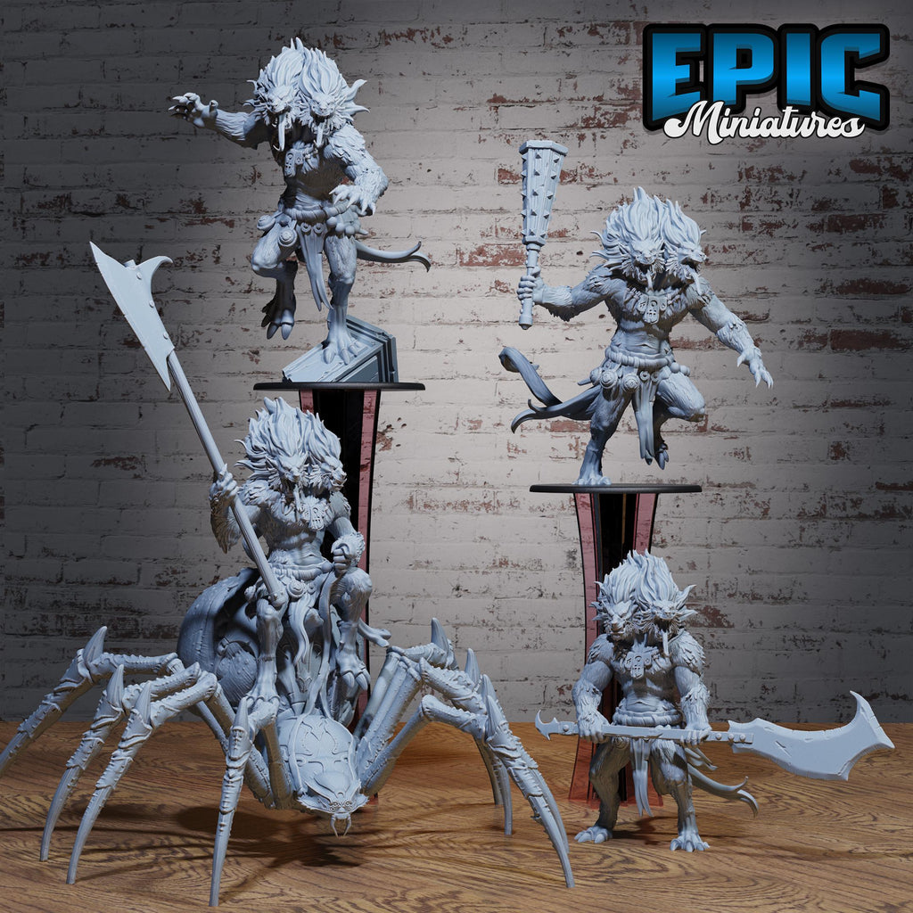 Abyssal Demon Lord Set of 4 DND miniatures group photo Cultist Circle