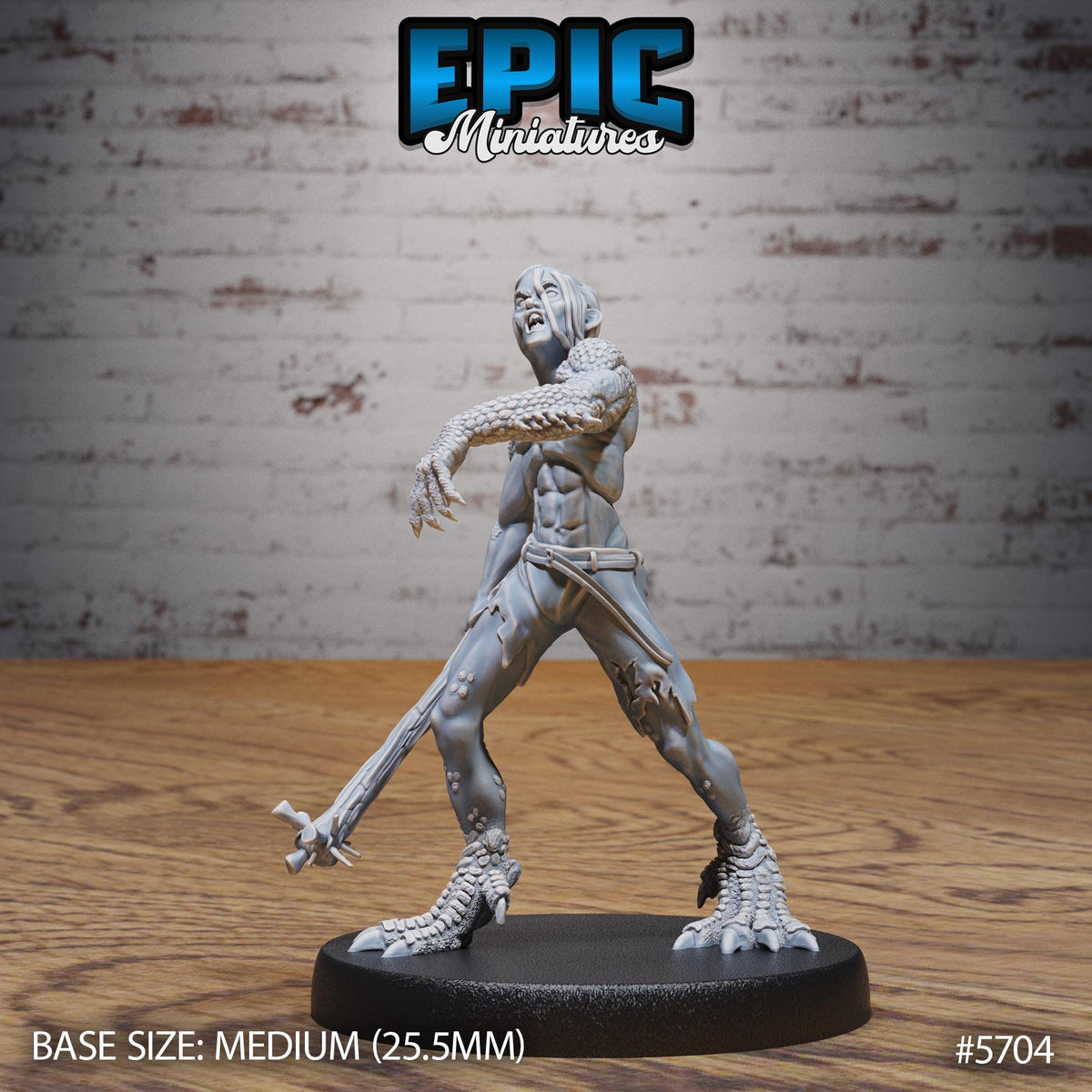 Dragonflesh Curse Option #5704 front DND miniature Dragon Hunt 16k resin