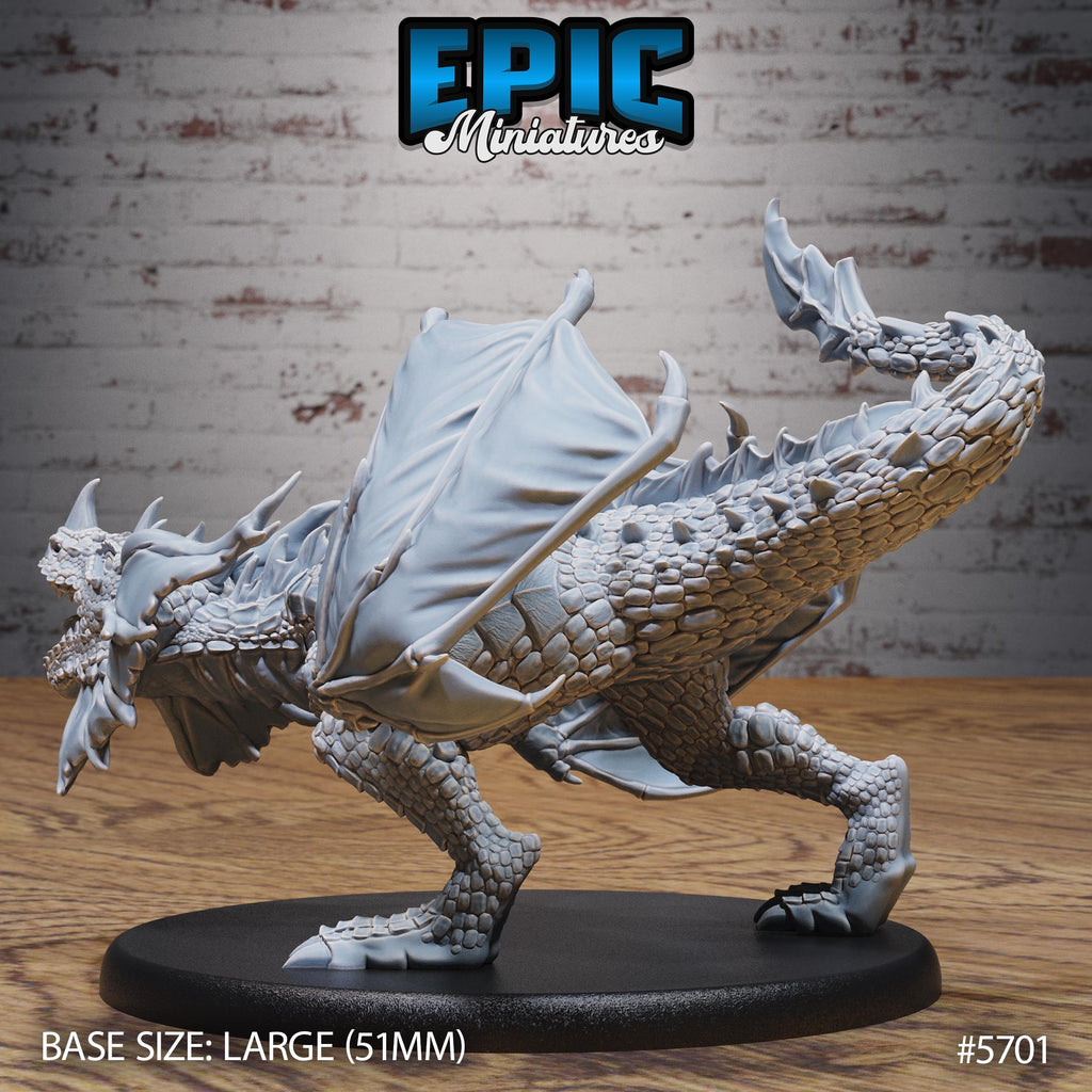 Angry Wyvern Option #5701 back DND miniature Dragon Hunt 16k resin