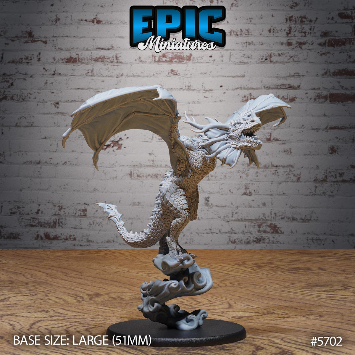 Angry Wyvern Option #5702 front DND miniature Dragon Hunt 16k resin