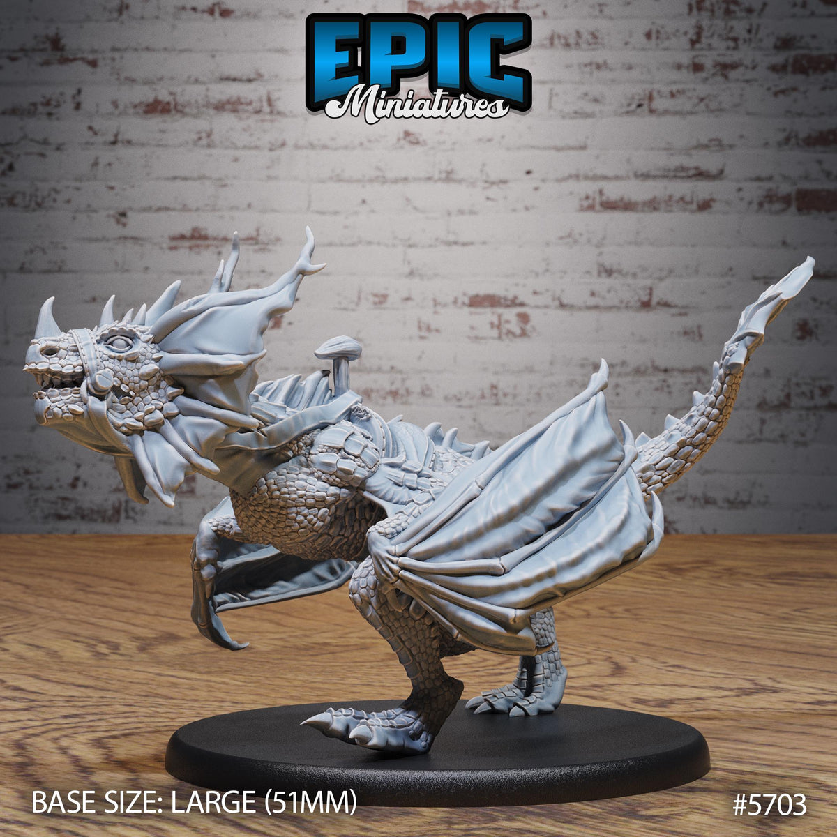 Angry Wyvern Option #5703 front DND miniature Dragon Hunt 16k resin
