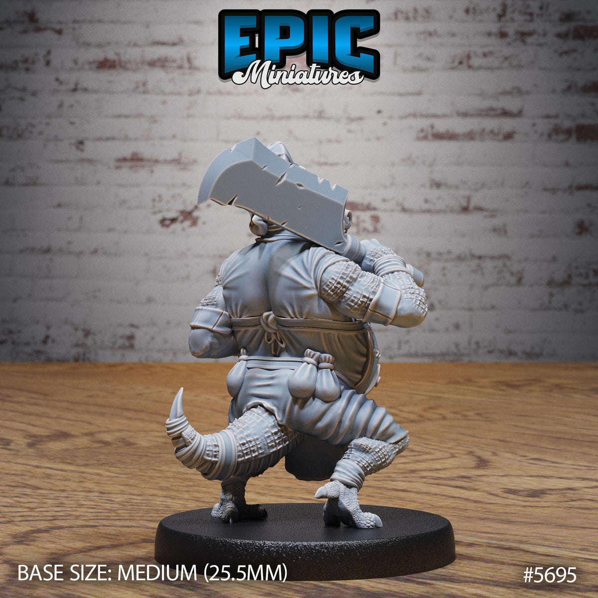 Papa Kobold Cook Option #5695 back DND miniature Dragon Hunt 16k resin