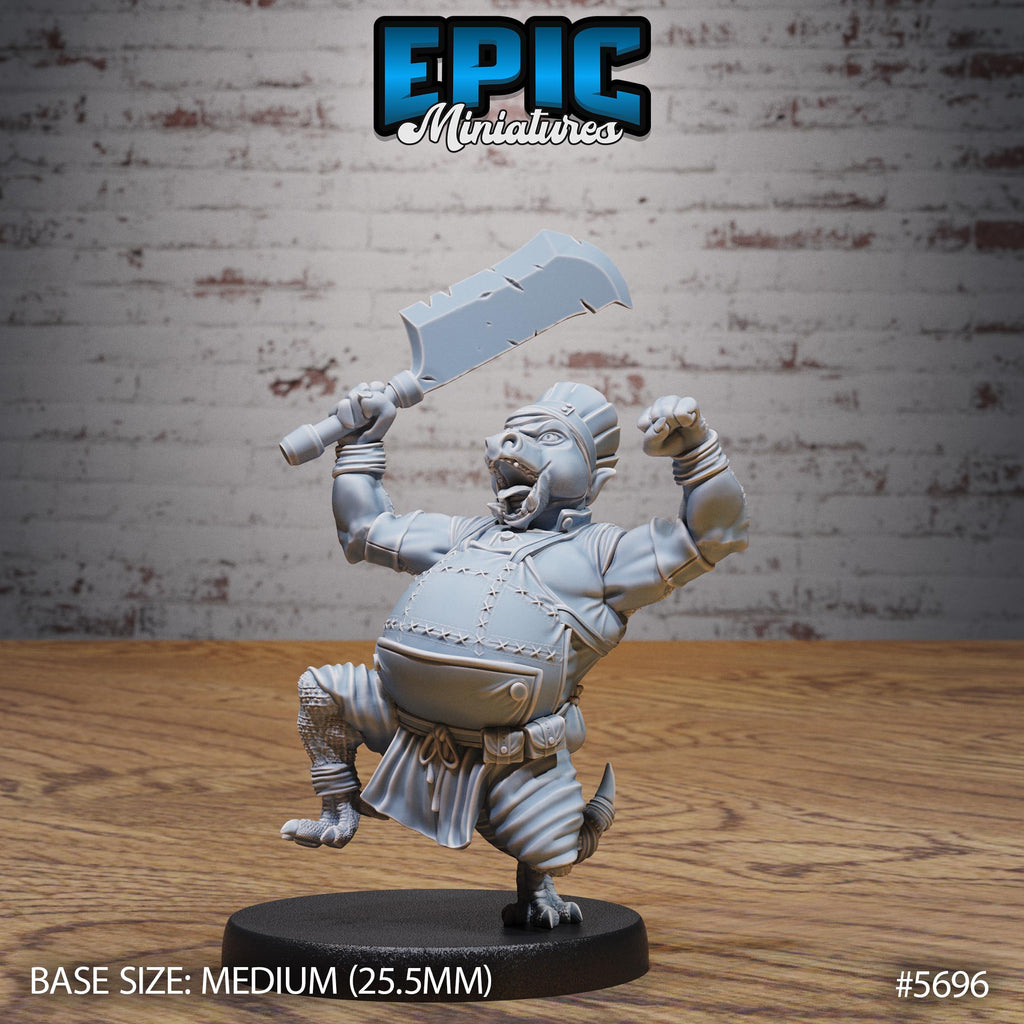 Papa Kobold Cook Option #5696 front DND miniature Dragon Hunt 16k resin