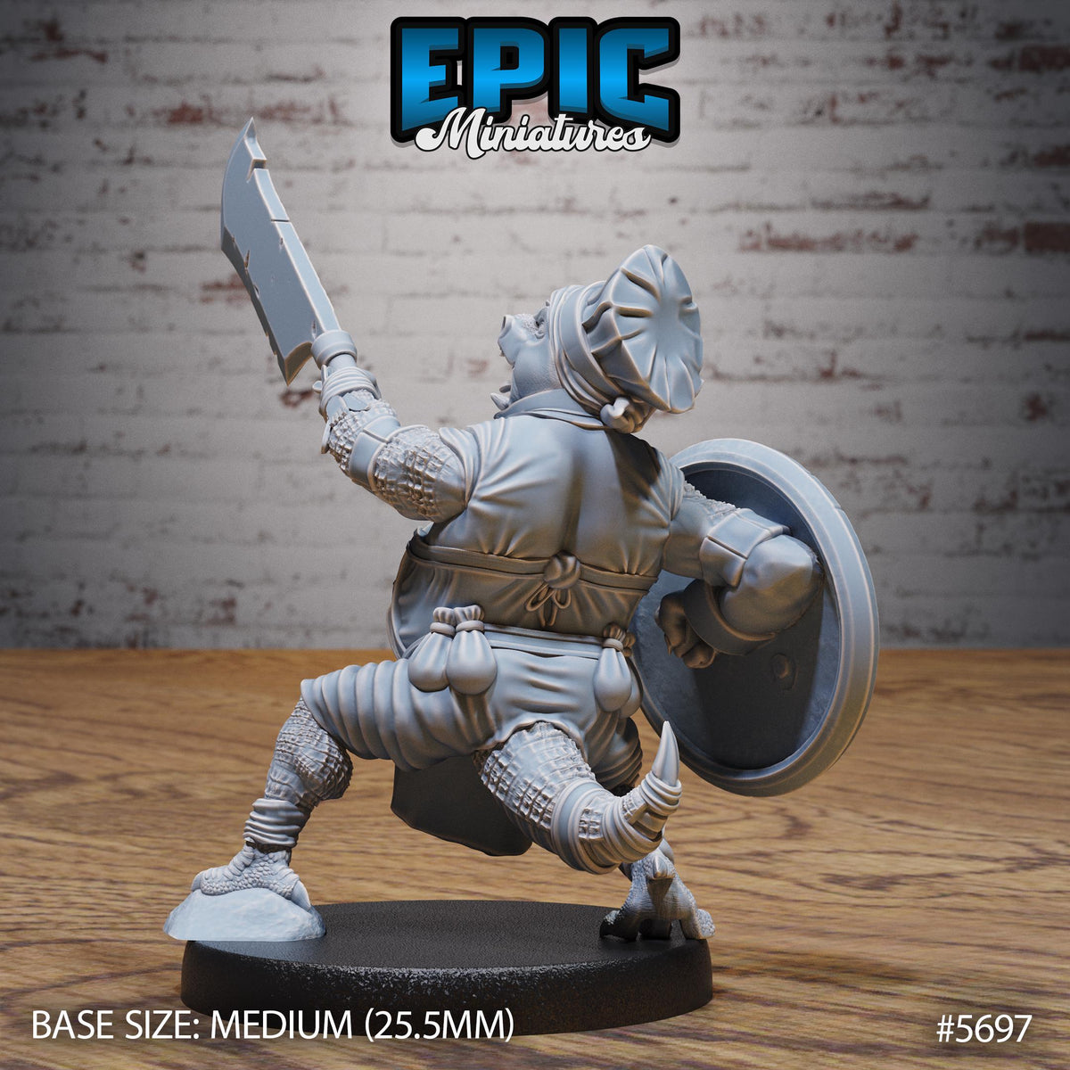 Papa Kobold Cook Option #5697 back DND miniature Dragon Hunt 16k resin