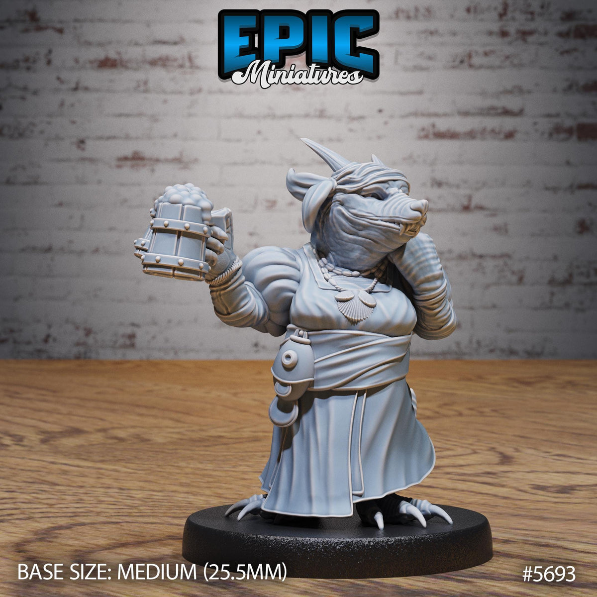 Mama Kobold Maid Option #5693 front DND miniature Dragon Hunt 16k resin