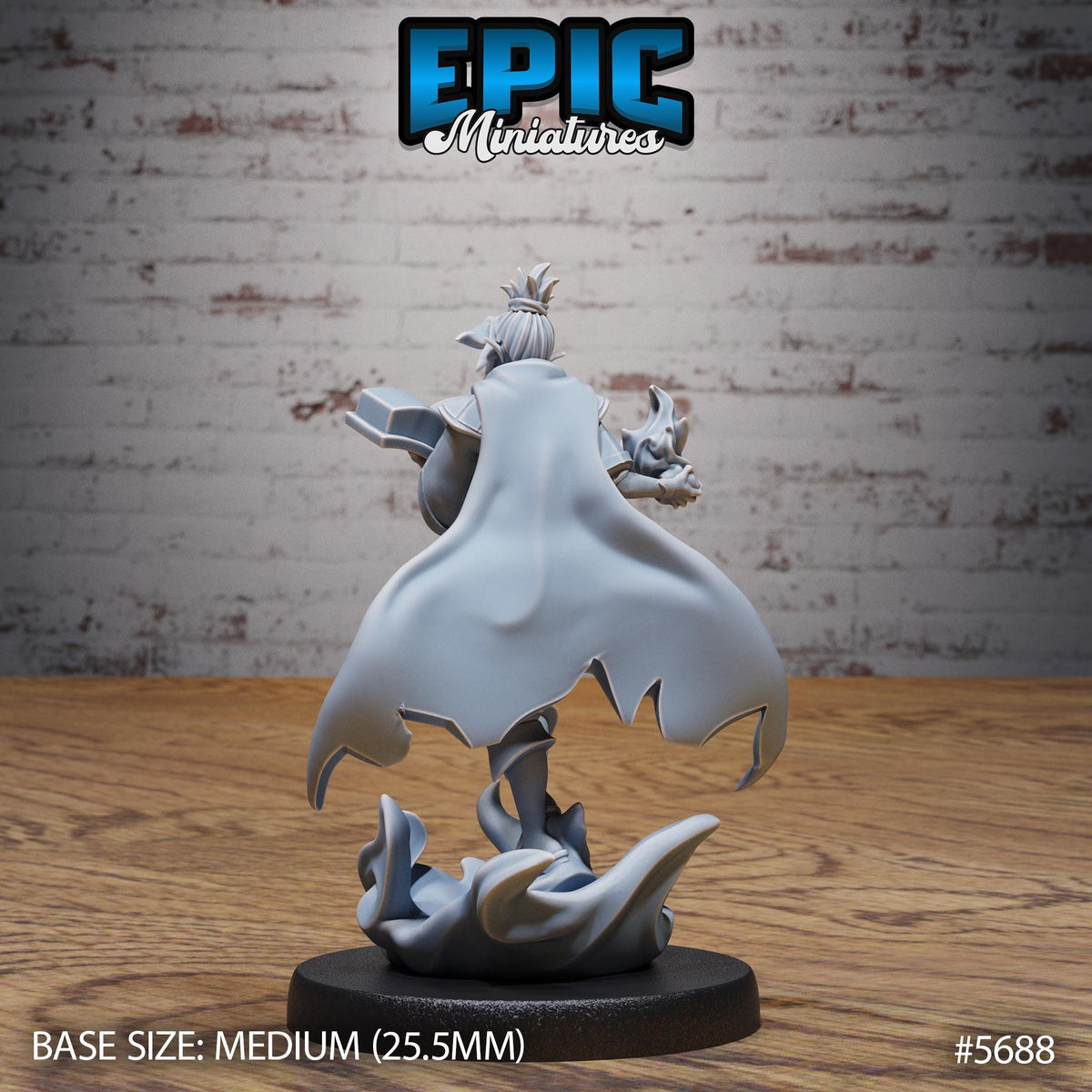 Dragonfire Sorcerer Option #5688 back DND miniature Dragon Hunt 16k resin