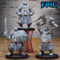Dwarf Fighter Set of 3 DND miniatures group photo Dragon Hunt