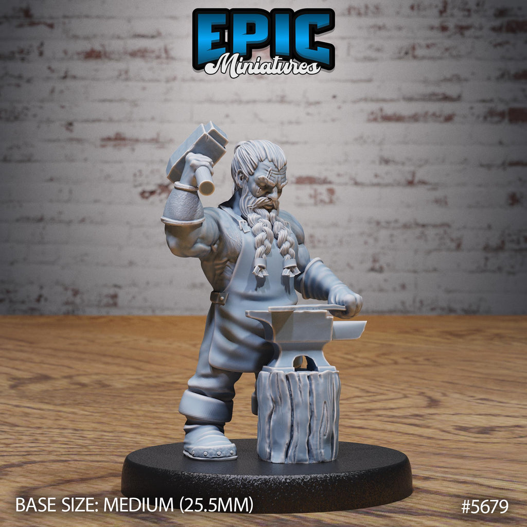 Mighty Dwarf Option #5679 front DND miniature Dragon Hunt 16k resin